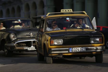 A Lada converted into a taxi is seen in Havana February 7, 2015. REUTERS/Enrique De La Osa