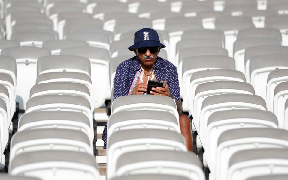 A fan during day four of the second Rothesay Men's Test match at Lord's, London, on Sunday September 1