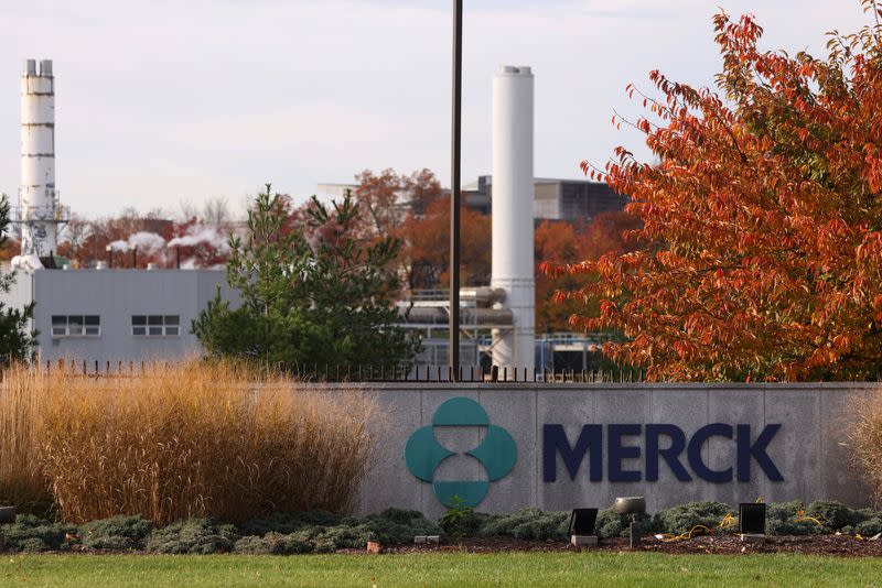 FILE PHOTO: Signage is seen at the Merck & Co. headquarters in Kenilworth, New Jersey