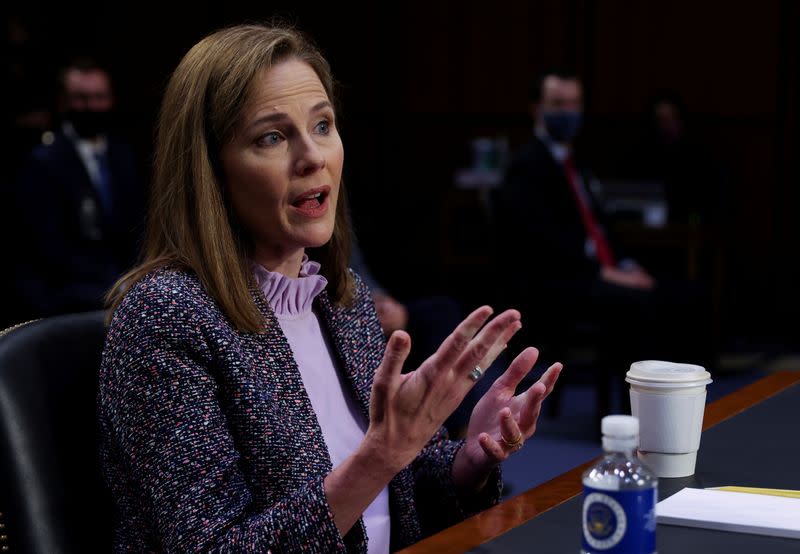 Senate Judiciary Committee holds confirmation hearing for Supreme Court nominee Coney Barrett on Capitol Hill in Washington