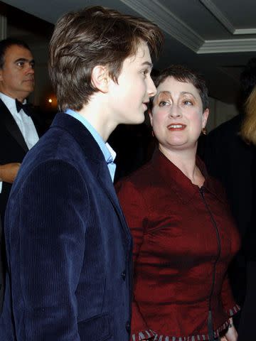 <p>Yui Mok - PA Images/PA Images/Getty</p> Daniel Radcliffe and his mother Marcia Gresham at the Evening Standard British Film Awards.