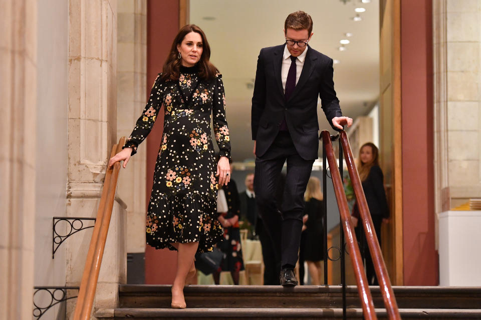 Kate Middleton toured the National Portrait Gallery. (Photo by Ben Stansall/Getty Images)