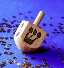 A dreidel is used in a game of chance traditionally played at Hanukkah.