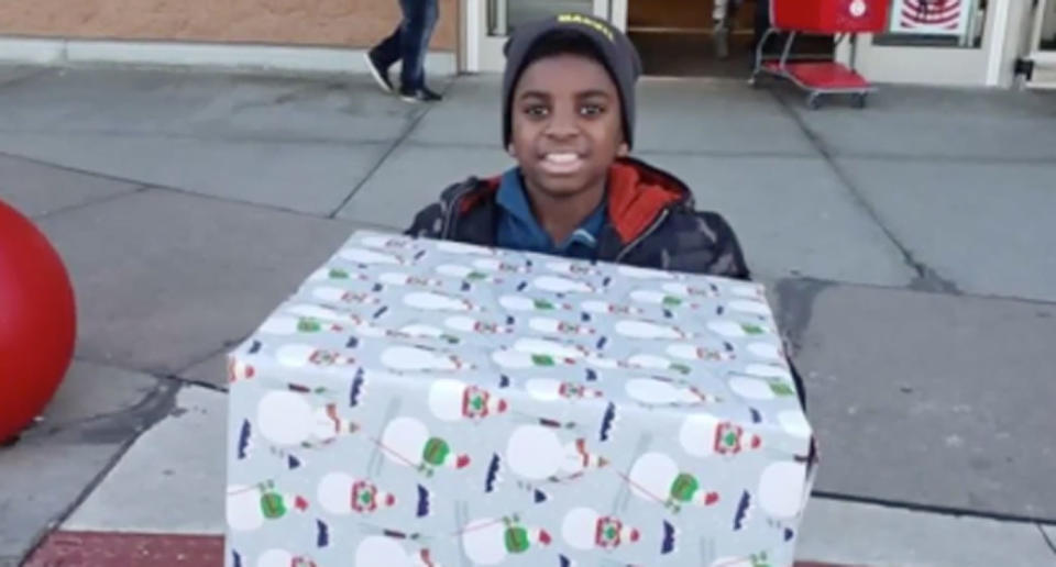 Gabe Wattley, 11, wanted to buy a coat for his mum for Christmas when a stranger offered to help him purchase one from Target. Source: Fox 59/ LaDonna Wattley