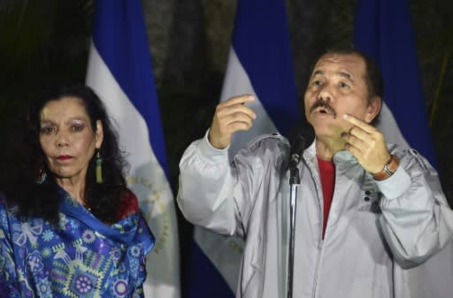 Nicaraguan President Daniel Ortega (R) has steadily exerted control over the government, the military and the judiciary, while ensuring the opposition has been rendered toothless