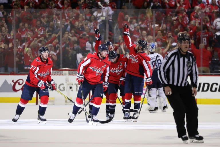 The Washington Capitals pushed their Eastern Conference Finals series to the limit blanking the Tampa Bay Lightning 3-0 and tying the series 3-3