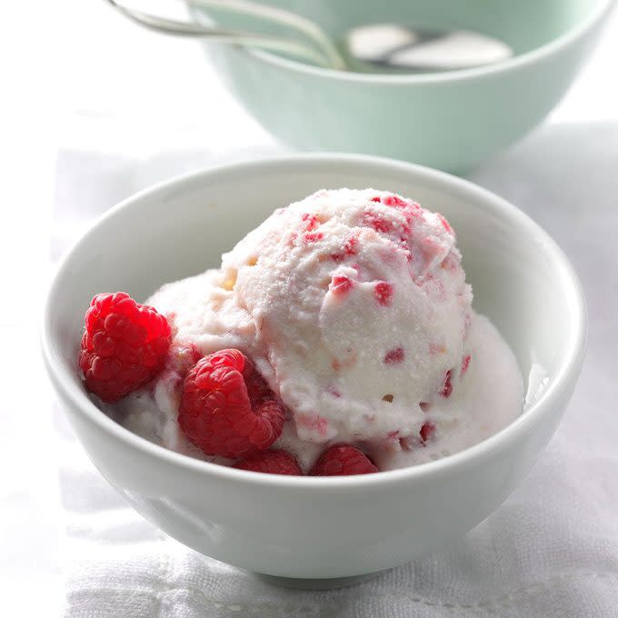 Raspberry Ice Cream in a Bag