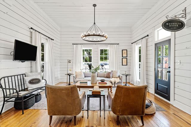 <p>Chase Tucker</p> A living room in Chip and Joanna Gaines' Magnolia House