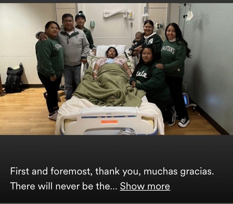 Guadalupe Huapilla-Perez was one of five Michigan State University students hospitalized with critical injuries after the Feb. 13, 2023, shooting on the Michigan State University campus.