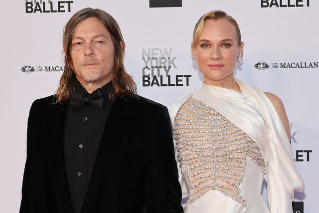 <p>Cindy Ord/Getty Images</p> Norman Reedus (left) and Diane Kruger in New York City on Oct. 5, 2023