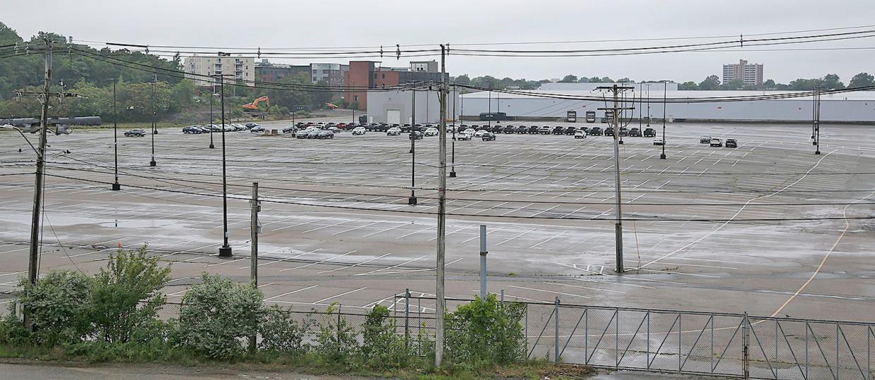 A new car dealership has been proposed for part of the Quirk Auto dealership's storage lot at the former Fore River shipyard.