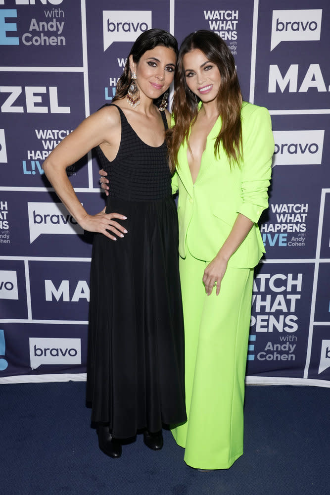Jamie-Lynn Sigler, left, with Jenna Dewan on “Watch What Happens Live” on April 27, 2022. - Credit: Charles Sykes/Bravo
