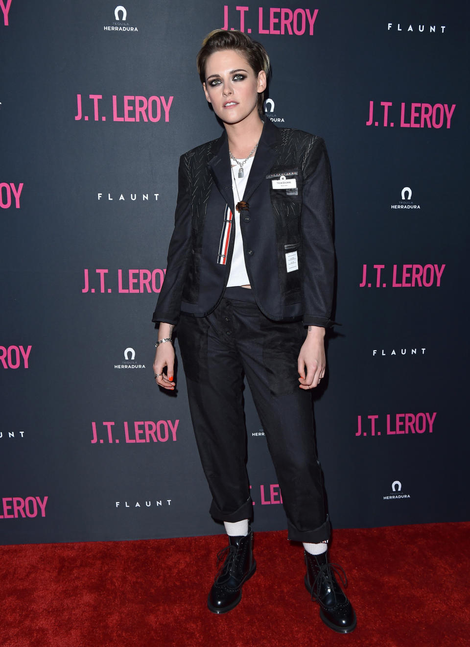 Stewart attends the LA premiere of "J.T. Leroy" on April 24 in Hollywood.  (Axelle/Bauer-Griffin via Getty Images)