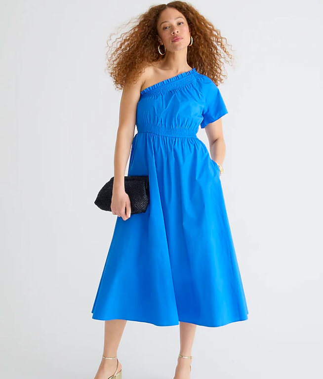 <p><a href="https://go.redirectingat.com?id=74968X1596630&url=https%3A%2F%2Fwww.jcrew.com%2Fm%2Fwomens%2Fcategories%2Fclothing%2Fdresses-and-jumpsuits%2Fsmocked-one-shoulder-dress-in-cotton-poplin%2FMP831%3Fdisplay%3Dstandard%26fit%3DClassic%26color_name%3Dsail-blue%26colorProductCode%3DBR403&sref=https%3A%2F%2Fwww.harpersbazaar.com%2Ffashion%2Ftrends%2Fg43933027%2Fbest-wedding-rehearsal-dinner-guest-dresses%2F" rel="nofollow noopener" target="_blank" data-ylk="slk:Shop Now;elm:context_link;itc:0;sec:content-canvas" class="link ">Shop Now</a></p><p>Smocked Poplin Dress</p><p>$138.00</p><p>J.Crew</p><span class="copyright">J.Crew</span>