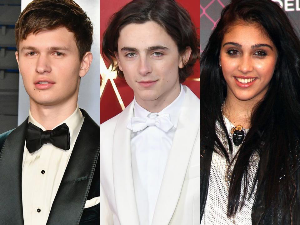 ansel elgort, timothee chalamet, lourdes leon