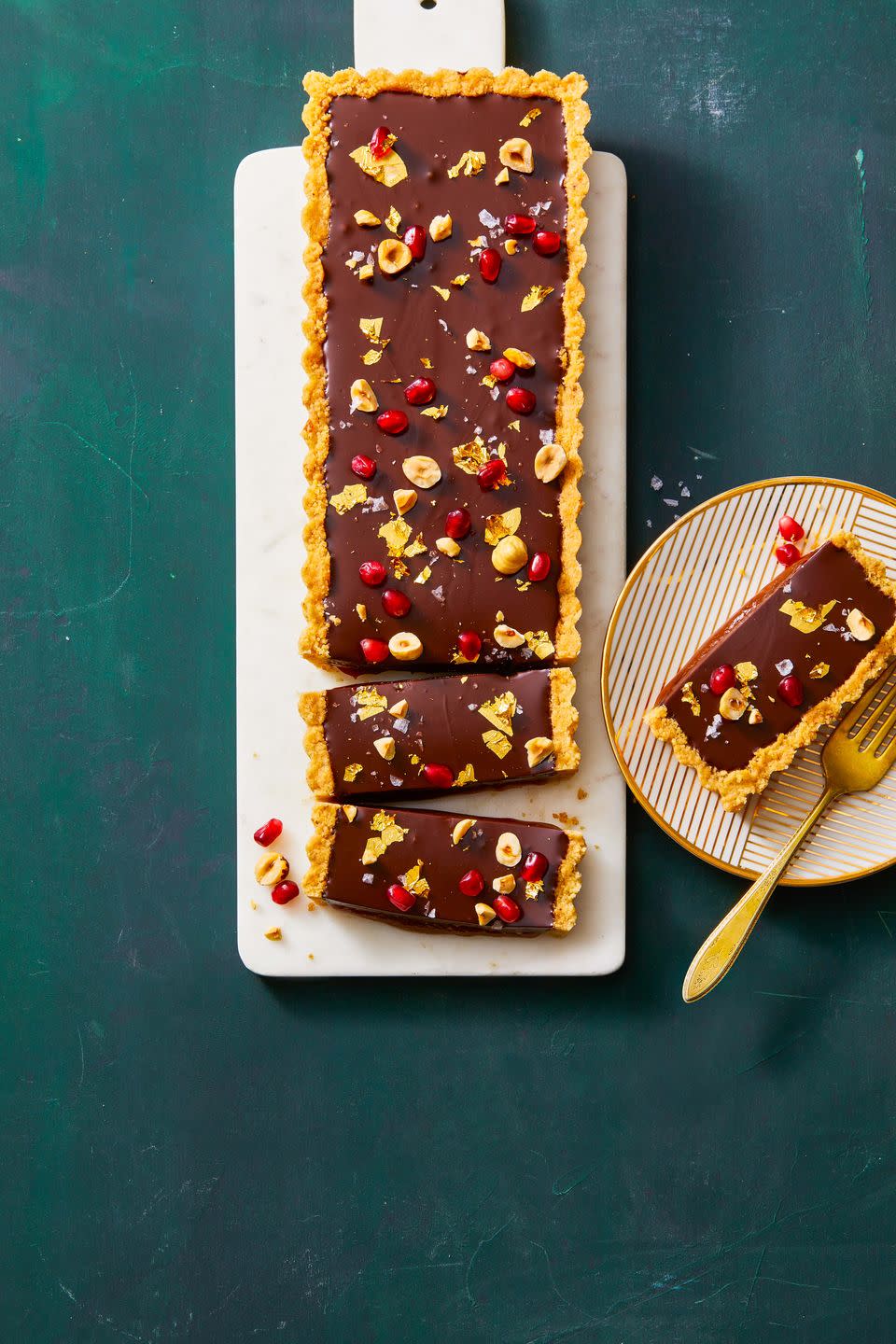 Chocolate, Hazelnut & Caramel Tart