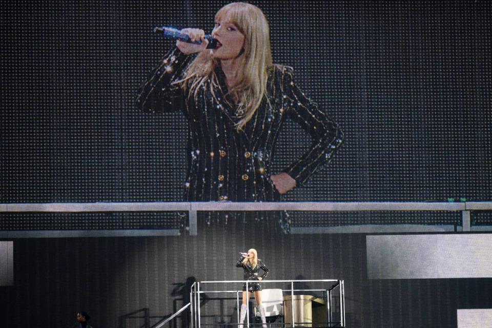 Singer Taylor Swift performs at Levi’s Stadium on Friday, July 28, 2023, in Santa Clara, in the first of two concerts at the stadium.