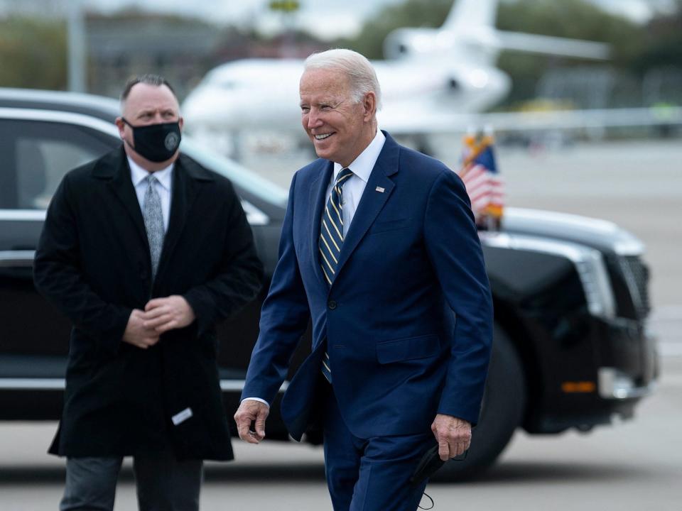 President Joe Biden arrives in Glasgow, Scotland