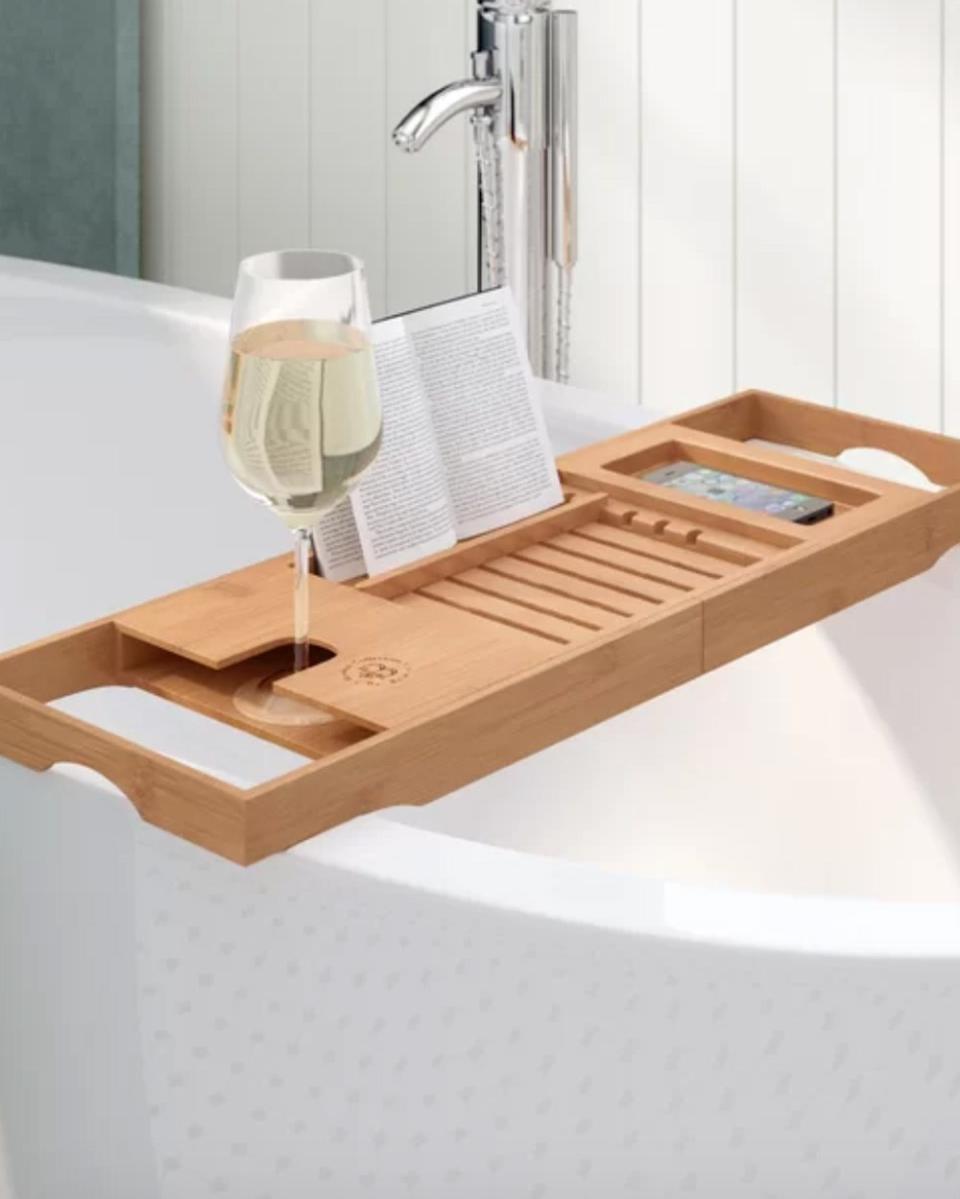 The Twillery Co. Elledge Bamboo Bath Caddy