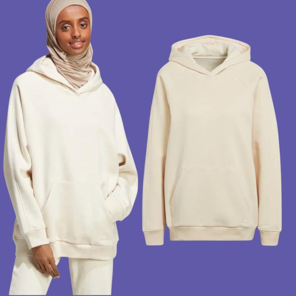 <div><p>"I always wear a hoodie because that way, if there's an extraordinary amount of light or noise, I wear my hoodie backwards with the hood over my face. This immediately makes me feel more zen," Sula said.The All Szn hoodie by Adidas features a cozy oversized fit, a soft cotton outer and a plush fleece lining. There are 15 colors to choose from in sizes up to 2XL.</p><p><i>You can buy the <a href="https://adidas.njih.net/c/1810802/264102/4270?c=affiliate_2021&af_reengagement_window=30d&af_channel=affiliates&pid=impactradius_int&is_retargeting=true&af_siteid=%7Birpid%7D&subId1=travel-essentials-fjollaarifi-02-21-2023-7326869&u=https%3A%2F%2Fwww.adidas.com%2Fus%2Fall-szn-fleece-boyfriend-hoodie%2FHN4213.html" rel="nofollow noopener" target="_blank" data-ylk="slk:oversized cotton and fleece hoodie;elm:context_link;itc:0;sec:content-canvas" class="link ">oversized cotton and fleece hoodie</a> from Adidas for $56. </i></p></div><span> Adidas</span>