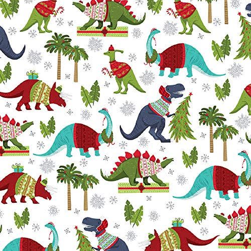 8) Jurassic Christmas Dinosaurs Holiday Gift Wrapping