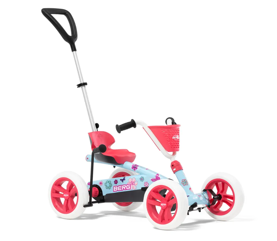 four-wheeled toddler bike with handle
