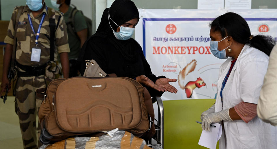 Monkeypox testing at airport in India