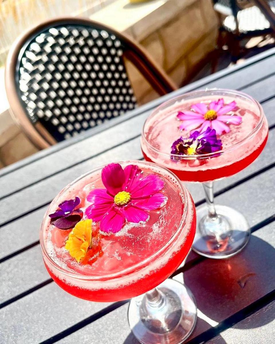 Vora Restaurant European is advertising a Bitter Barbie Ha’Penny made with gin, cranberry, China-China, grenadine, Turmeon rose vermouth, lemon and local flowers.