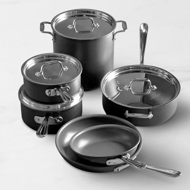 Williams Sonoma All-Clad NS1 Nonstick Induction 10-Piece Cookware Set