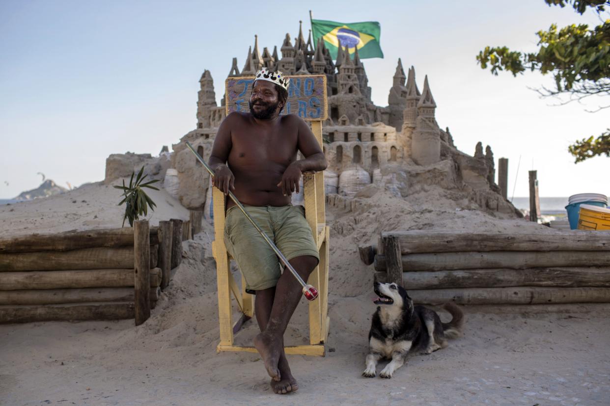 Marcio Mizael Matolias has ruled over his sandy domain on the beach at Barra da Tijuca in Rio de Janeiro, Brazil, for 22 years. (Photo: Getty Images)