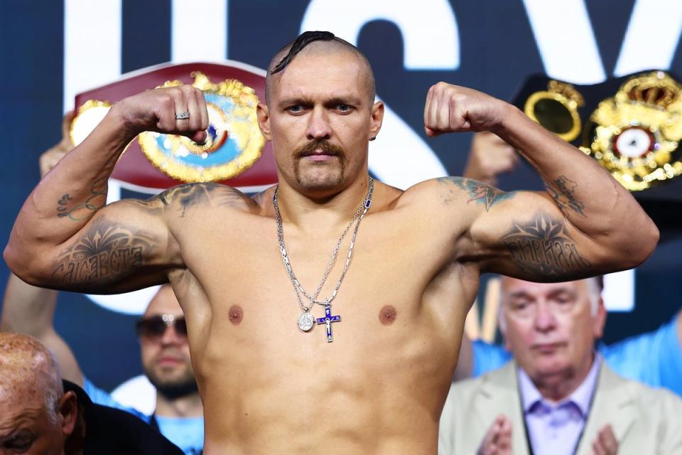 Oleksandr Usyk, however, has not gained nearly as much weight as many had predicted (Getty Images)