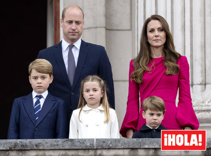 El príncipe Guillermo con su familia