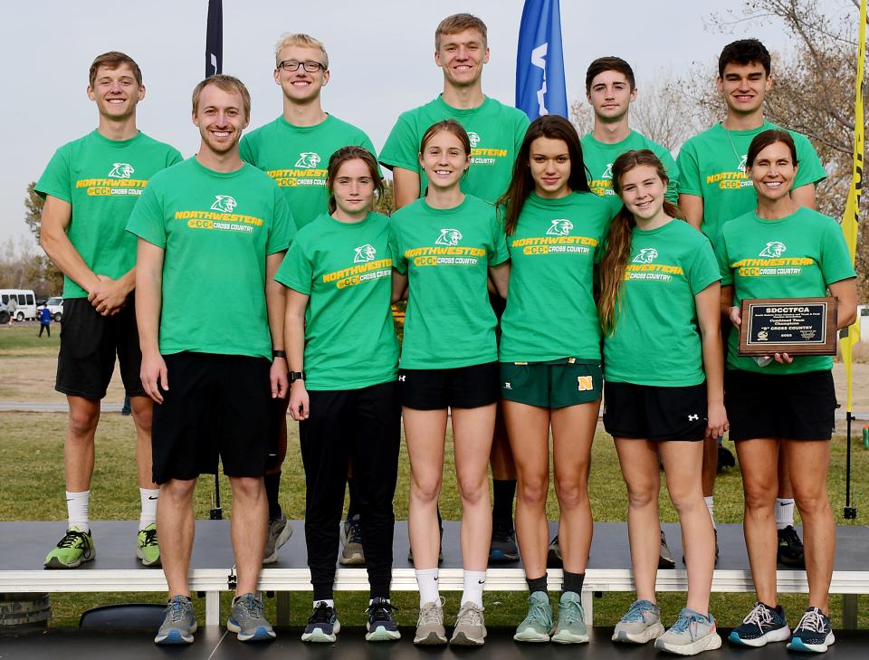 Northwestern won the combined Class B team award during the 2022 State High School Cross Country Championships on Saturday, Oct. 22, 2022 at Broadland Creek Golf Course in Huron. The Wildcats were second in the boys division and fifth in the girls division.