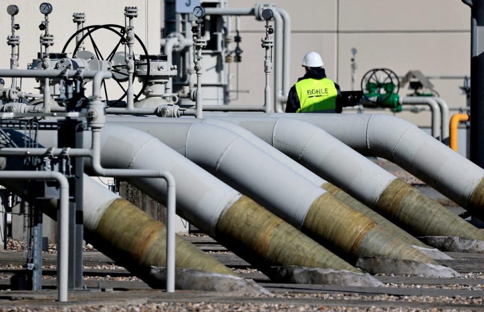 Pipes at the landfall facilities of the ‘NordStream 1’ gas pipeline (REUTERS)