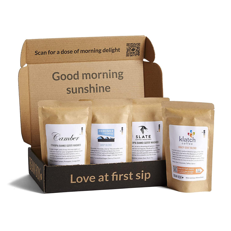 bean box gourmet sampler box, best coffee on Amazon