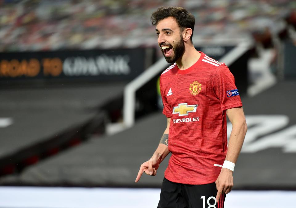 Bruno Fernandes has been in impressive form for United this season (EPA)