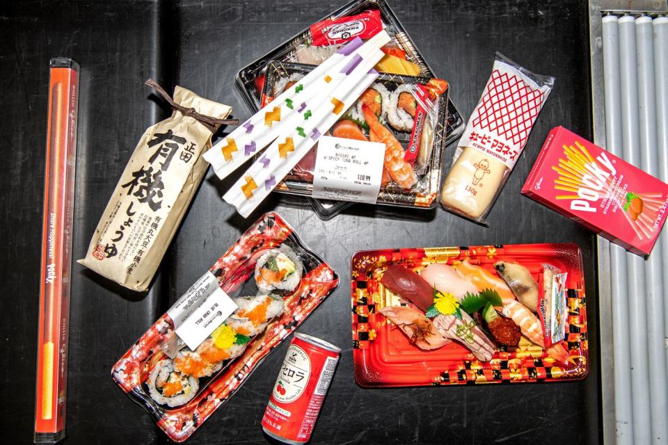 Sushi items from Seiwa Market