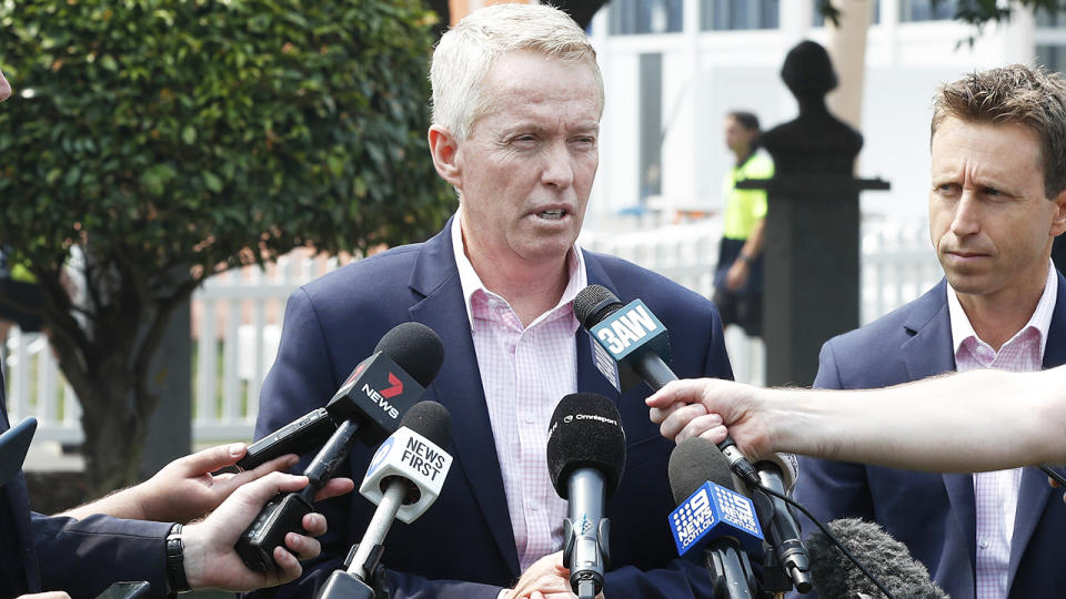 Craig Tiley, pictured here speaking to the media in Melbourne in January.