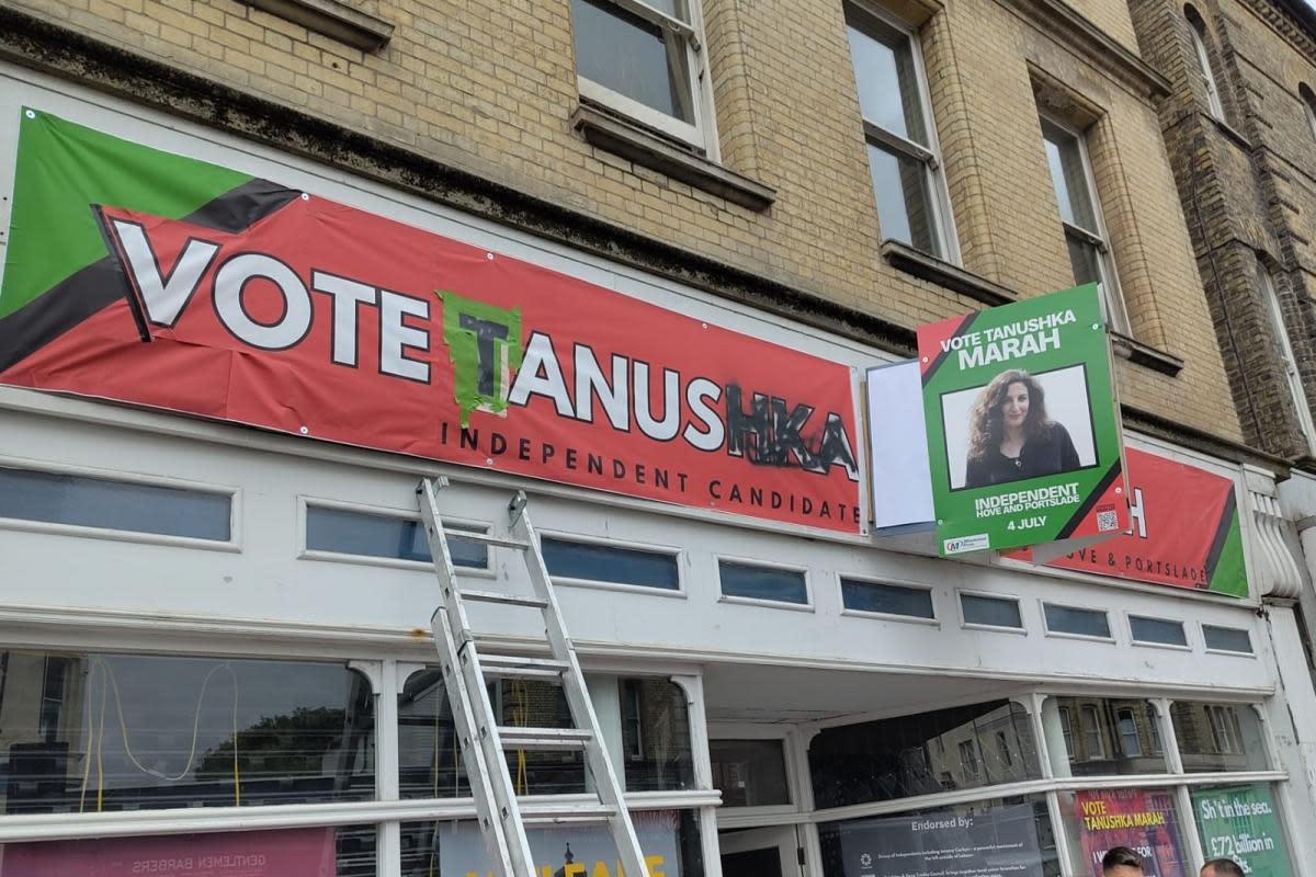 A parliamentary candidate's office has been vandalised days before the General Election <i>(Image: Tanushka Marah)</i>