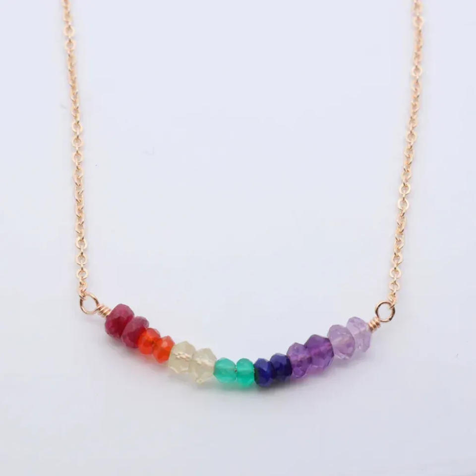 THE NASHELLE RAINBOW GEM NECKLACE: SHOP ON SALE NOW STARTING AT $44.00.