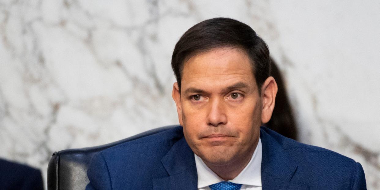 Republican Sen. Marco Rubio of Florida at a hearing on Capitol Hill on March 10, 2022.