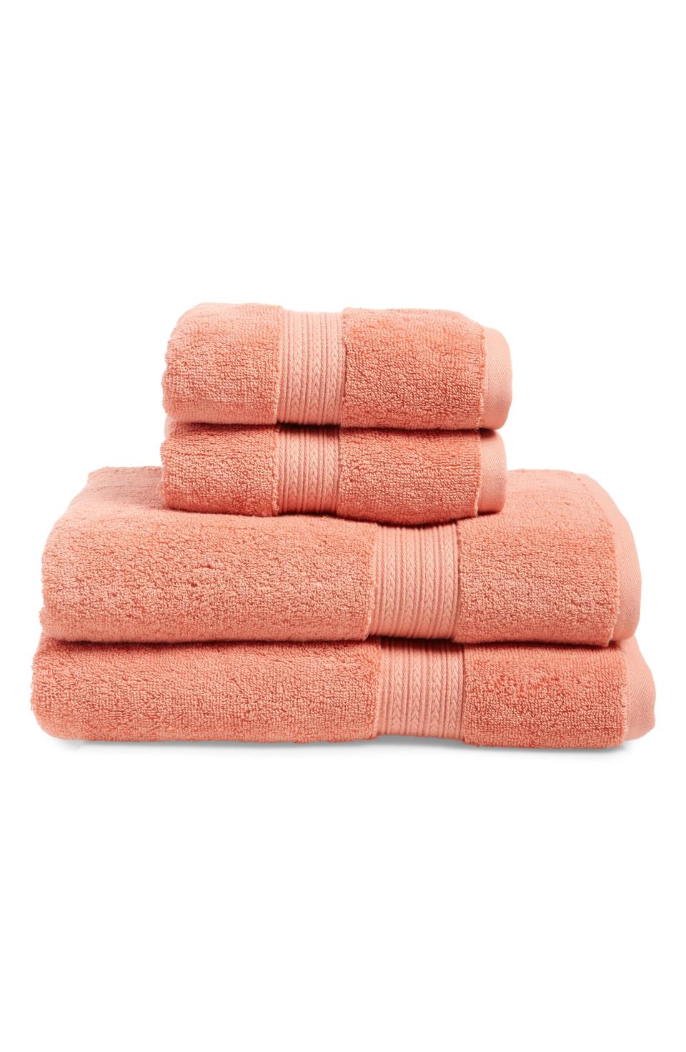 4) 4-Piece Cotton Bath Towel & Hand Towel Set