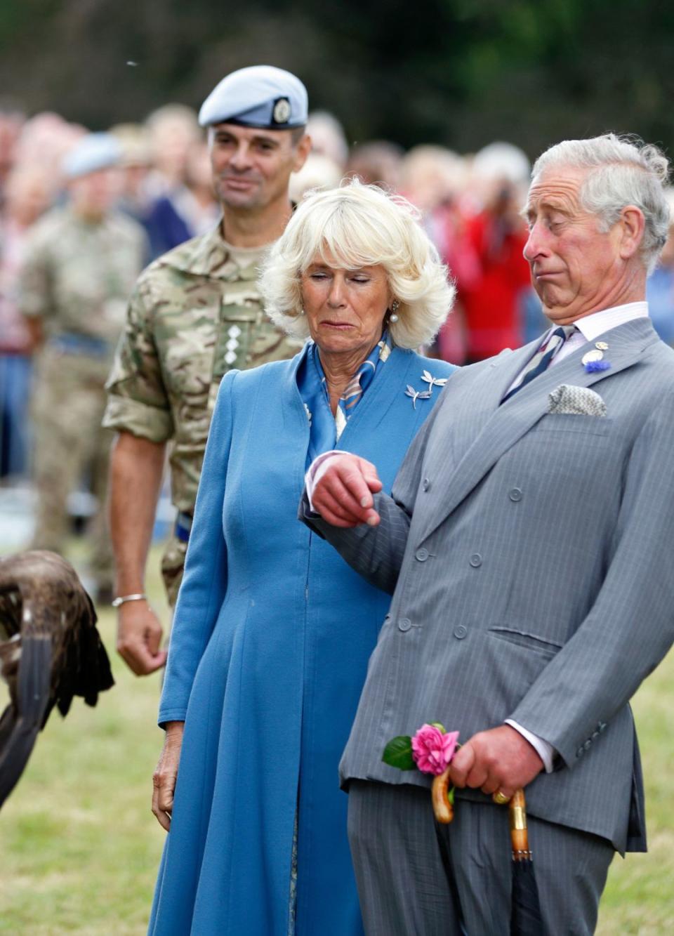 King Charles and Camilla accidentally pulling funny faces