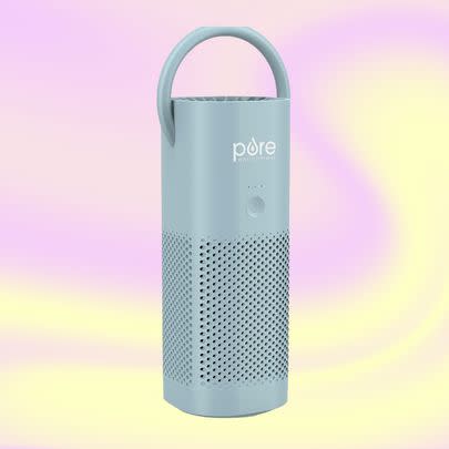 A cordless, portable Pure Enrichment air purifier