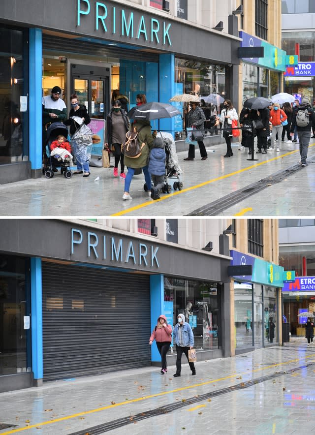 Non-essential shops in Wales have been closed since October 23 (Ben Birchall/PA)