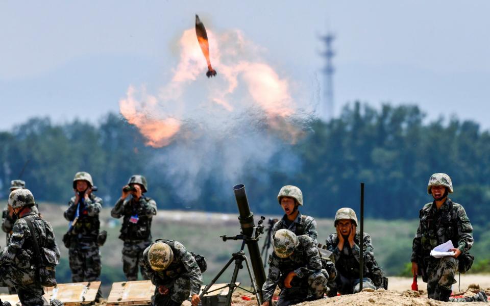 China has been conducting live-fire exercises with mortars - REUTERS