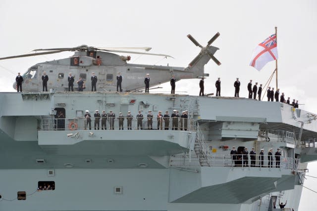 HMS Prince of Wales leaves Portsmouth Naval Base