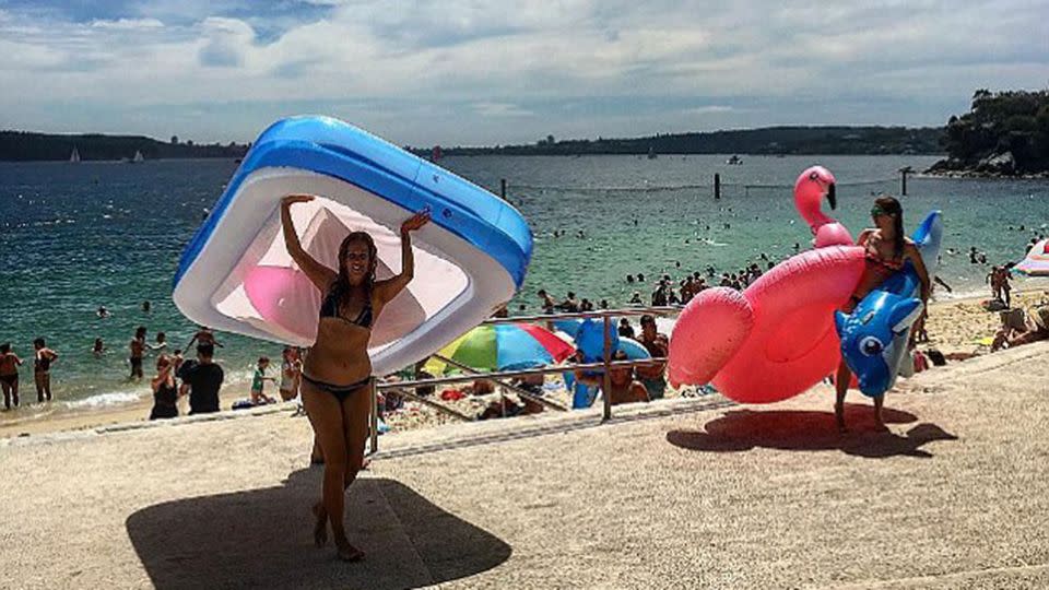 Aussies are flocking to beaches to beat the heat. Source: Instagram