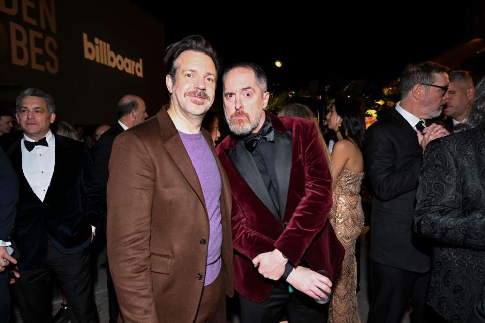 jason sudeikis and brendan hunt at 2024 billboard golden globes after party