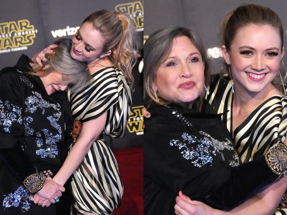 Carrie Fisher and Billie Lourd.